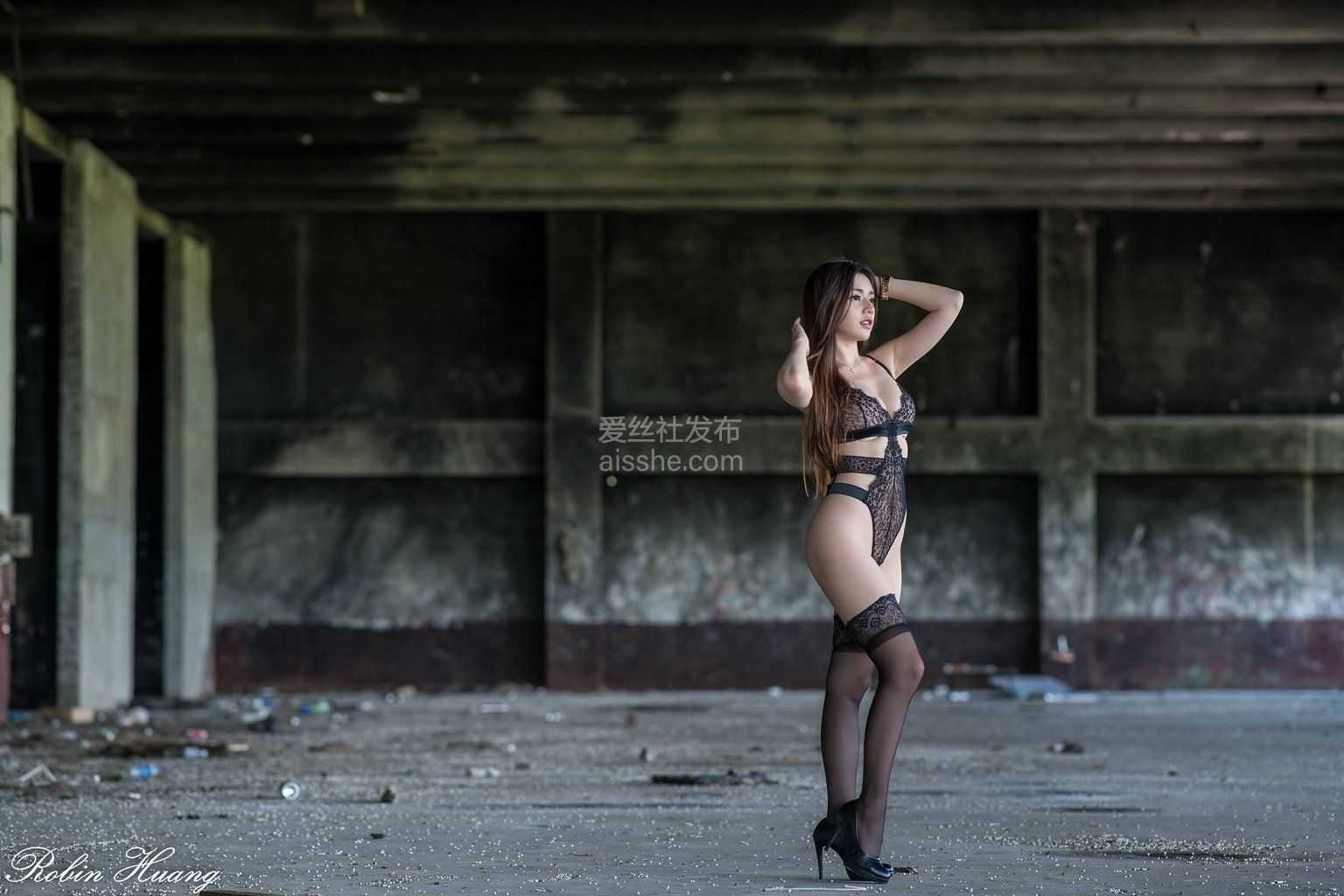 精选模拍作品 NO.244 謝立琪 姓感內衣黑絲高跟