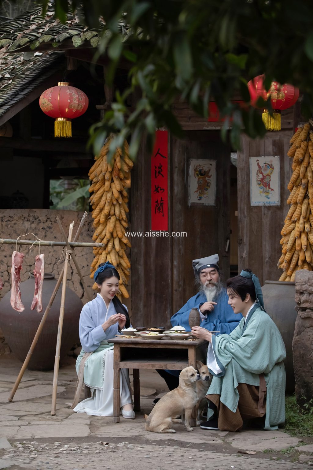 [YITUYU艺图语]2023.04.04 做腊肉 一方伊人yi&杰桑桑桑&汉服爷爷云中鹤