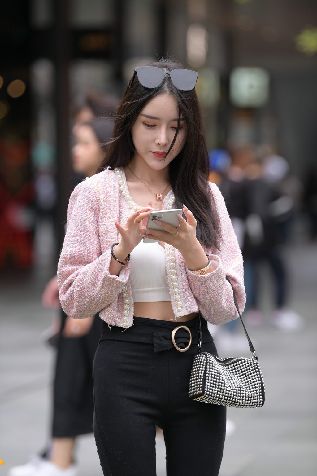 精选街拍作品 NO.2591 甜美优雅小香风