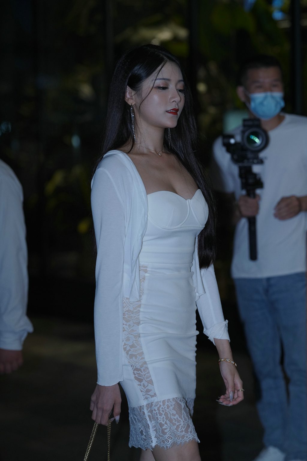 精选街拍作品 NO.2561 白色连衣裙女神3