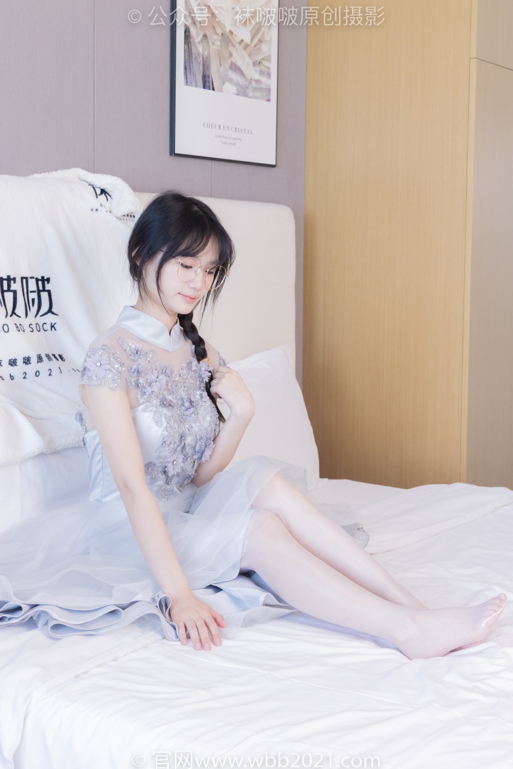 [BoBoSocks袜啵啵] NO.512 甜甜圈-高跟鞋、油亮薄白丝（脚尖透明款）、袜踩奶油蛋糕剧情（花絮版）