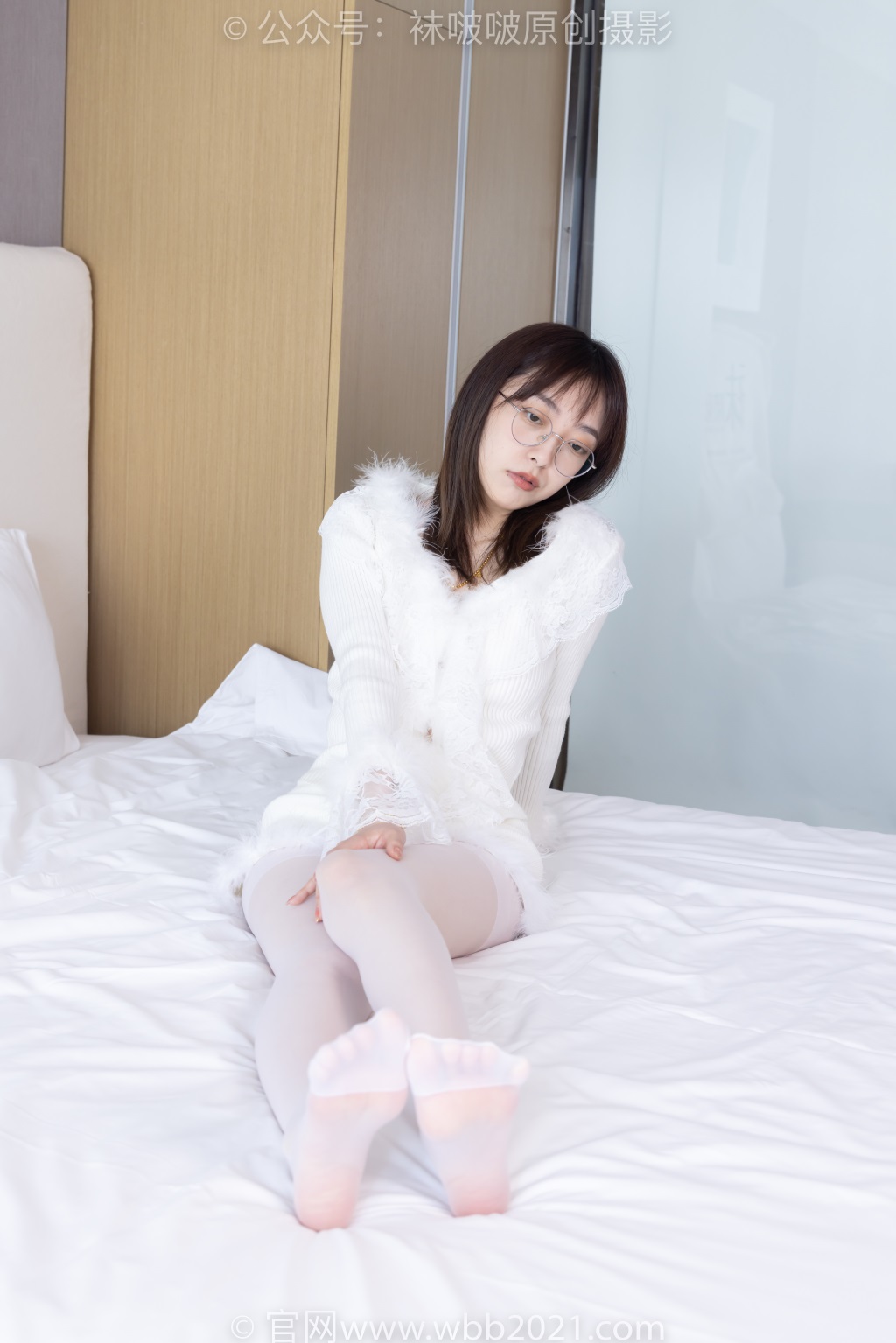 [BoBoSocks袜啵啵] NO.490 稚予-皮鞋、薄白丝（脚尖加固款）（花絮版）